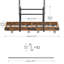 Metal，Manufactured Wood Oval Hanging Pot Rack