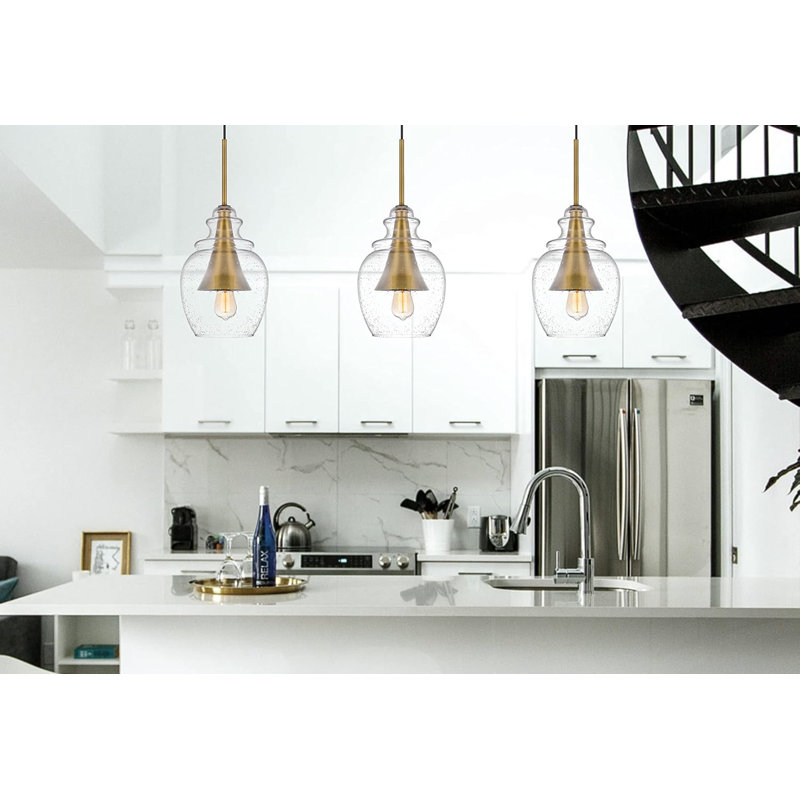 Luminaire suspendu en verre Gona