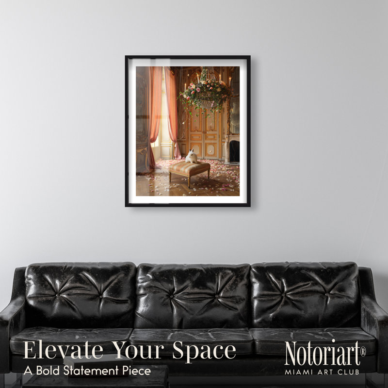 Décoration murale chambre Fluffy Bunny I Shadowbox Print par Notoriart, cadre noir, 30 x 36, H 37 po x l 31 po, Black Frame