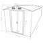 Celentano Galvanised Steel Garden Shed-475208833