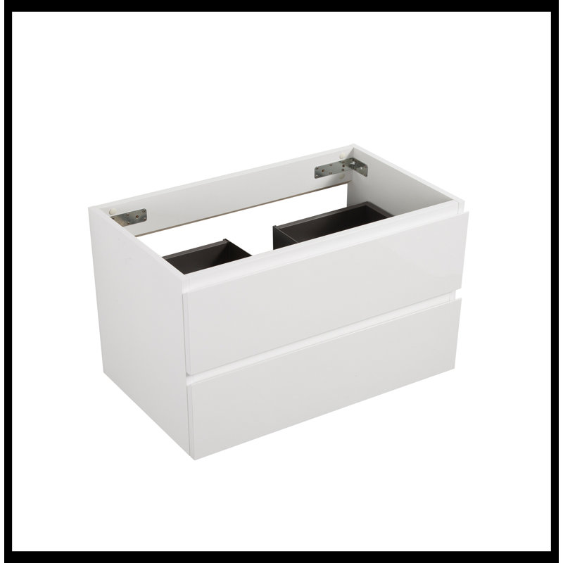 Base de meuble-lavabo Saha seulement, Blanc, H 20,5 po x l 35,6 po x P 17,9 po