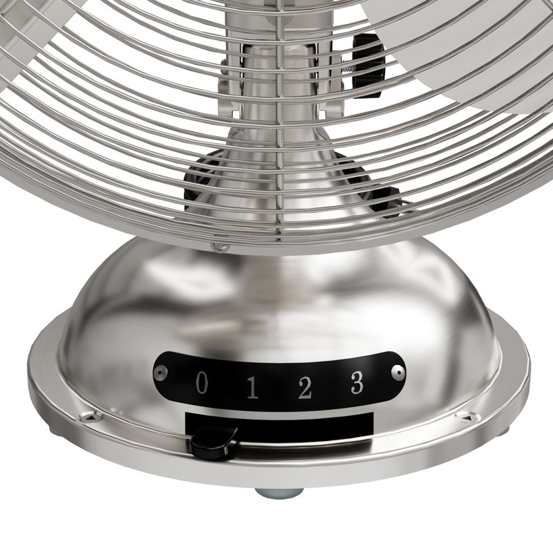 16.8" Oscillating Personal Fan, Brushed Nickel