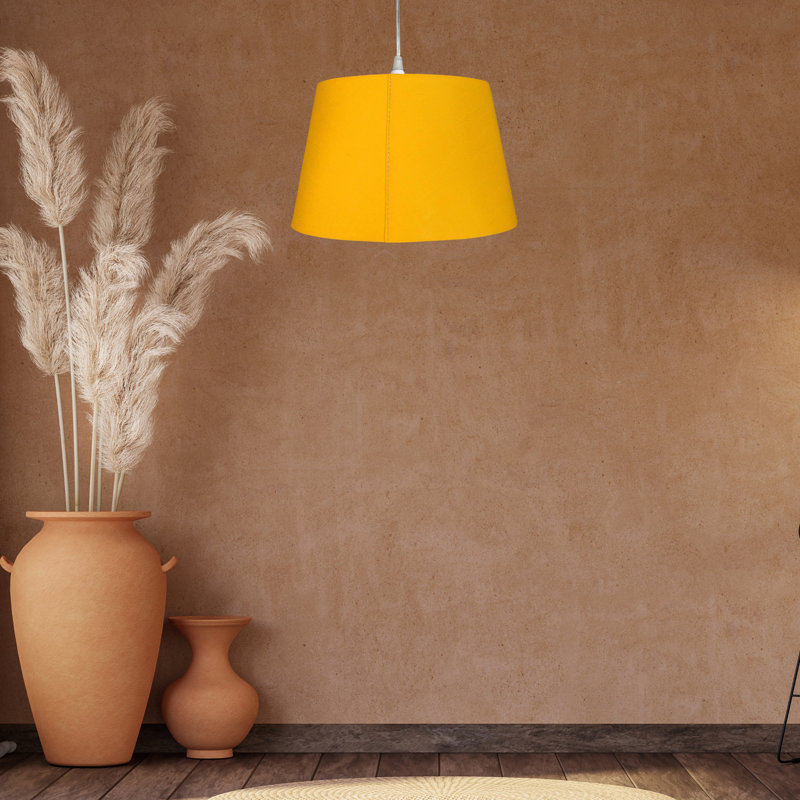Cotton Empire Lamp Shade ( Clip On ), H16 x W25 x D25cm, Mustard