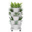 Jardinière verticale 2 pièces Soban Strawberry, tour de jardin empilable à 5 niveaux, pot à fleurs empilable avec poteau de soutien intérieur et extérieur-1275532529