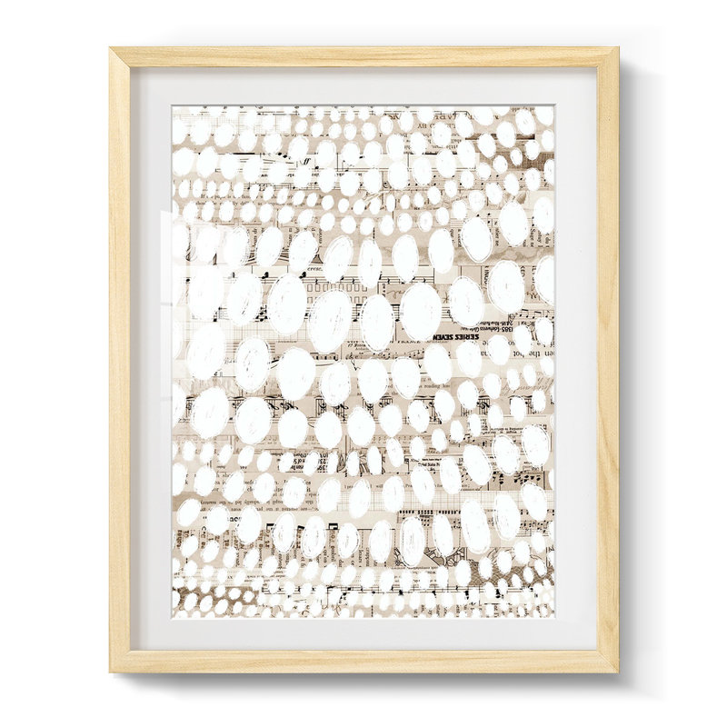 Motif rétro III - impression encadrée, Naturel, H 28,5 po x l 20,5 po
