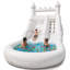 Glissade d'eau gonflable en PVC 13 'x 21' de qualité commerciale avec piscine Splash et souffleur d'air de 750 W pour les fêtes dans la cour / location