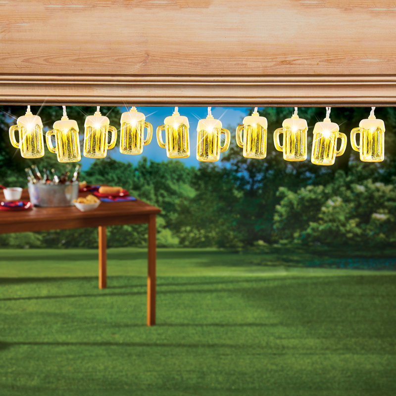 Padraig Outdoor 10 - Bulb 10'' Battery Powered LED String Light