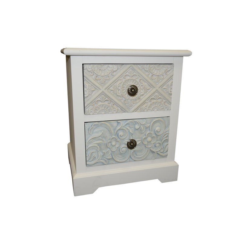 Glazer 42cm W Solid Wood Bedside Table