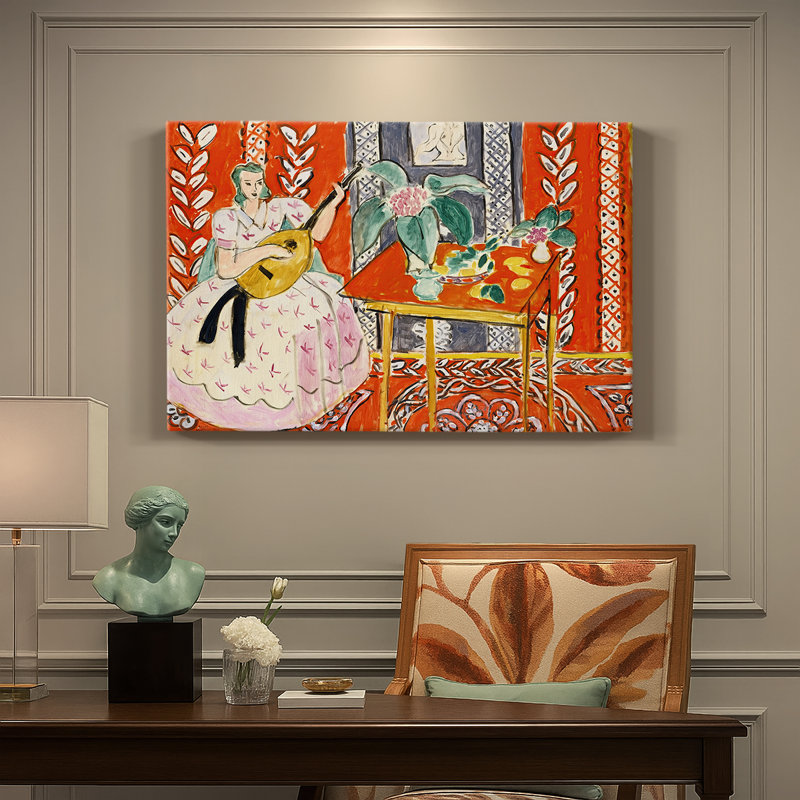 The Lute (Le Luth)-Henri Matisse-Gallery Wrapped Canvas-1943, 18 x 27