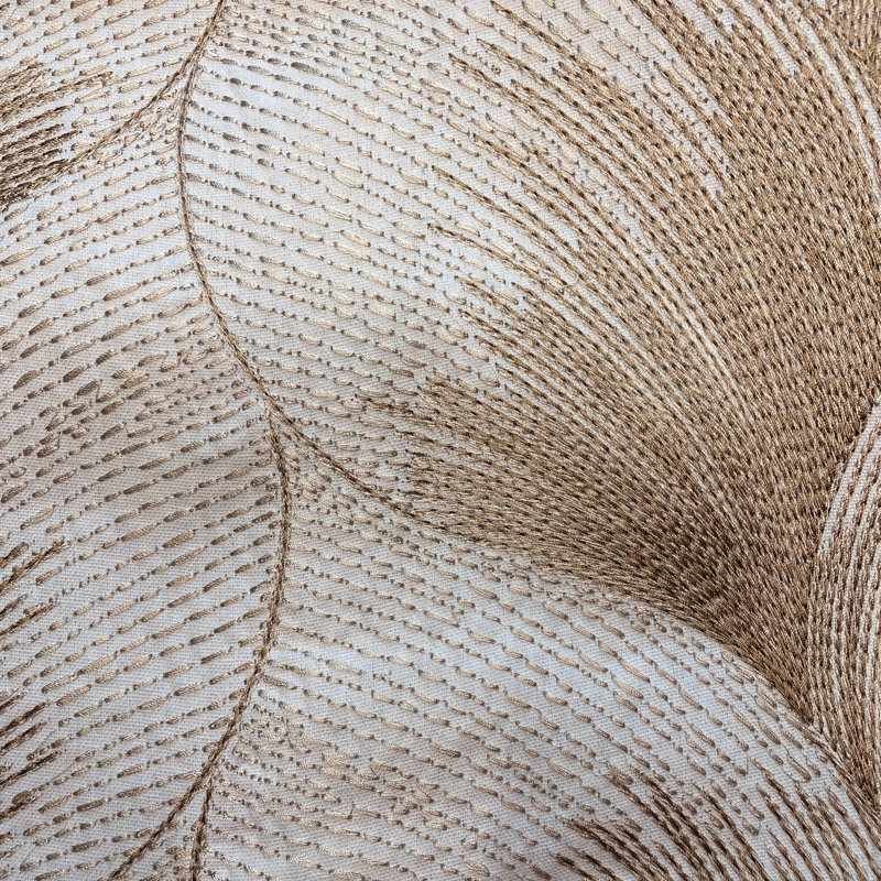 The Met X Ann Gish Fan Linen Duvet Cover, White/Gold, Queen Duvet Cover