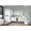 Meuble-lavabo à miroir 72 po x 36 po à DEL, mémoire de brouillard murale réglable et réglable en pierre naturelle, imperméable avec dossier