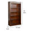 Bibliothèque Marv avec tablettes réglables, incrustation d'ardoise-105368601-105368599