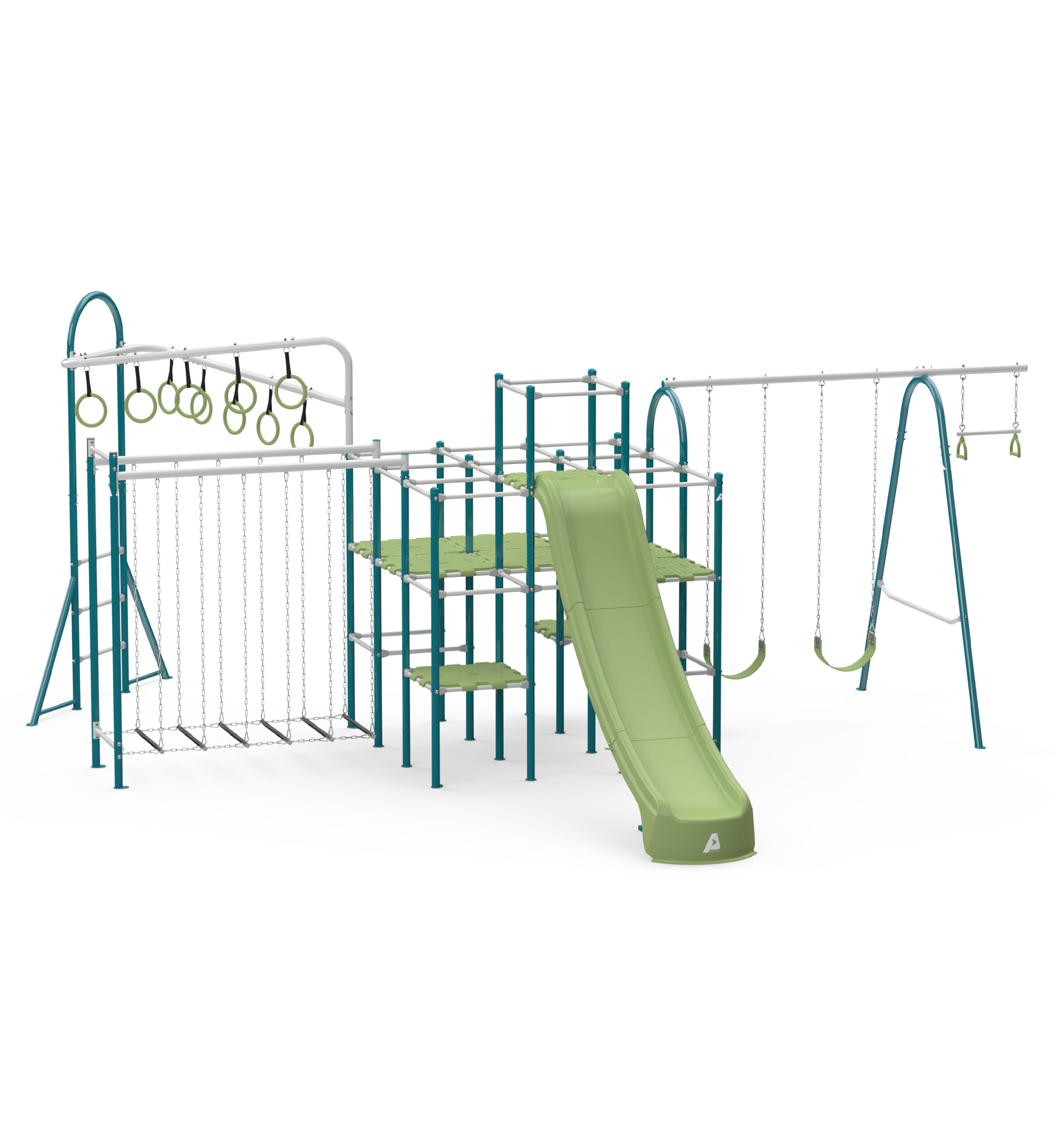 ActivPlay Base Camp Playground + Hanging Bridge, Jungle Line Wayfair
