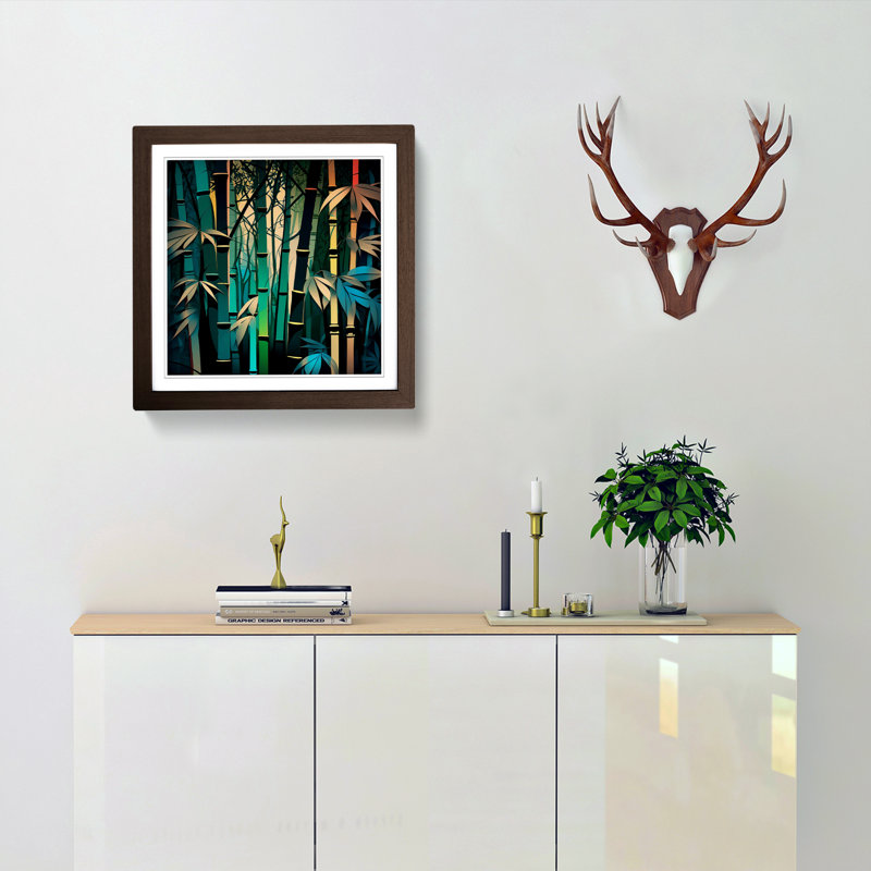 Single Picture Frame Print on Wood, Walnut