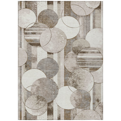 Machine Washable Indoor/Outdoor Chantille ACN2778 Geometric Rug