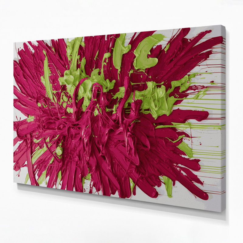 Neo Expressionism 4 Red Canvas Wall Art, 11" H x 14" W