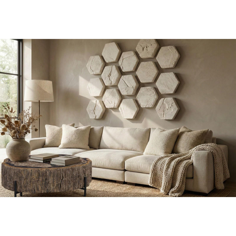 Hexagon Wall Tiles, Roman Stone