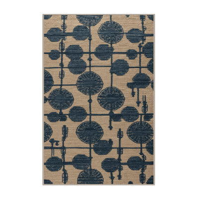 Machine Washable Space Brown Area Rug