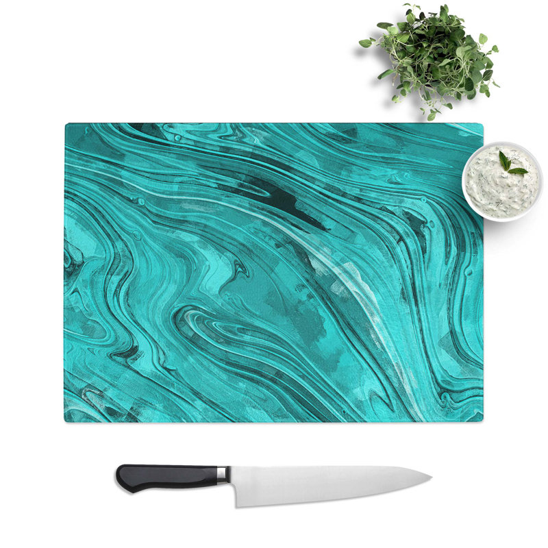 Glass Feel The Beat in Abstract Chopping Board, 39 cm W x 28.5 cm L