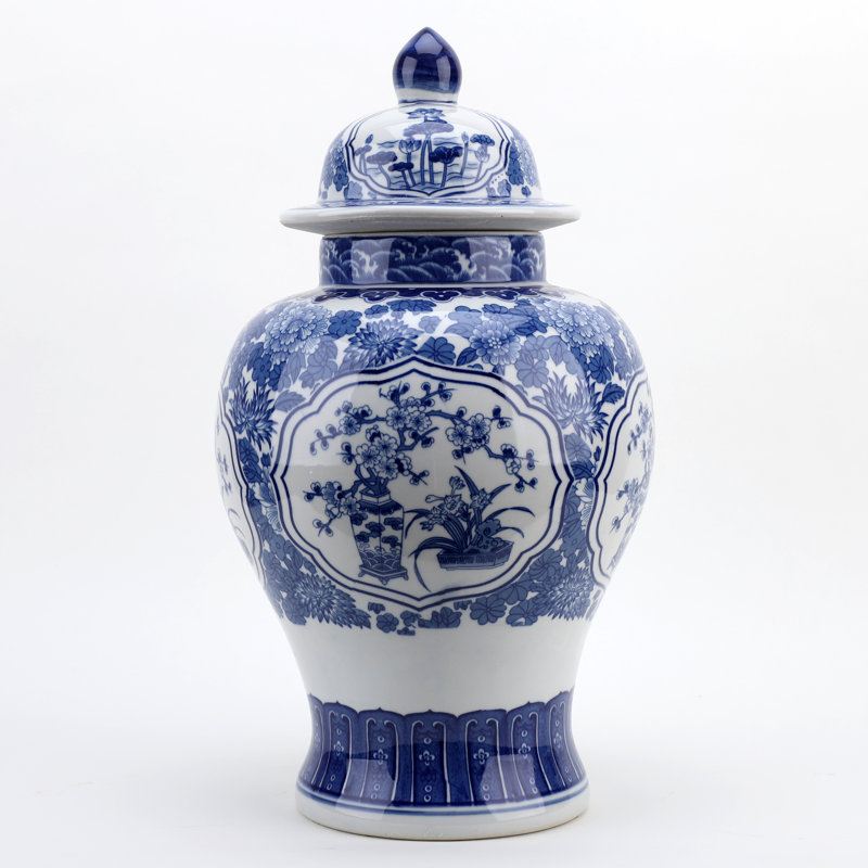 Handmade Porcelain China Ginger Jar
