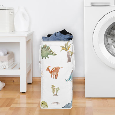 Panier à linge pliable avec poignées Watercolor Dinosaur Dino par Sweet Jojo Designs