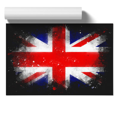 Union Jack British Flag Paint Splash - Frameless Print