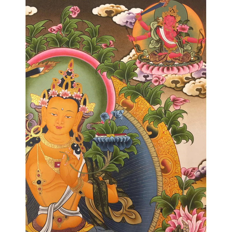 Pancha Manjushree Thangka (Brocadeless Thangka)