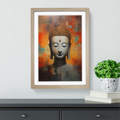Buddha Contemporary Art - Framed Print