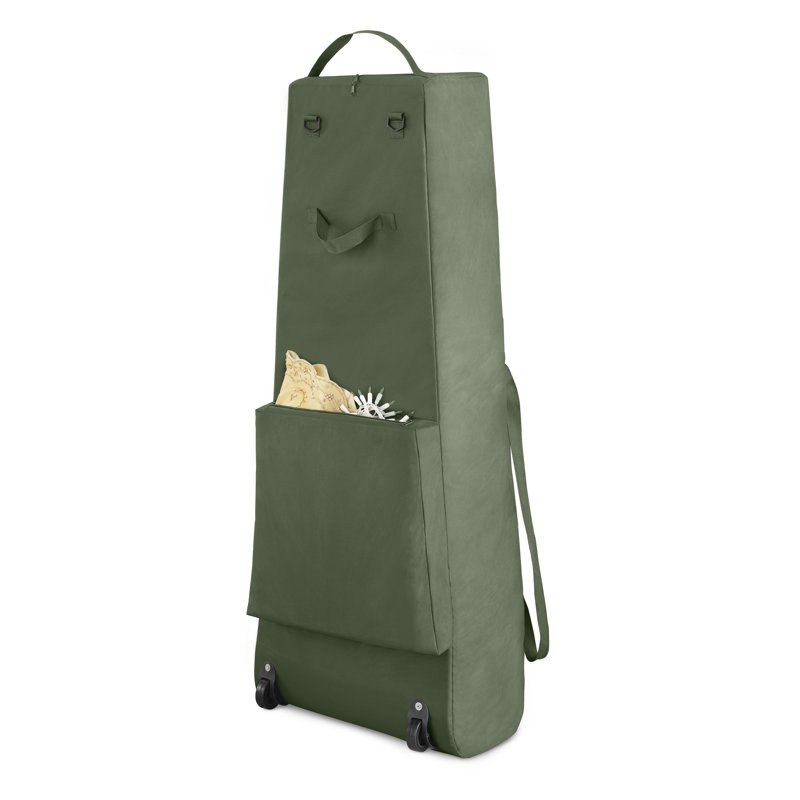 Extra-Large Green Upright Christmas Tree Storage Bag with Wheels