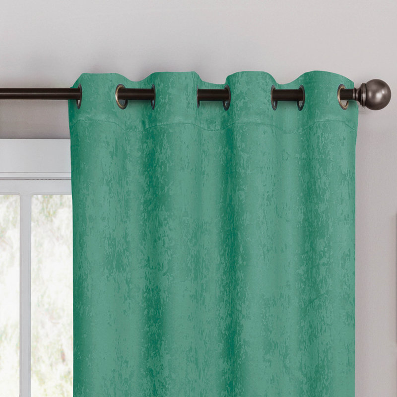Room Darkening Curtain Pair, Teal, 54" W x 96" L