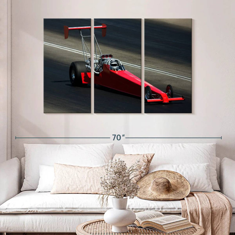 Mehar Drag Racing Car, 32" H x 50" W