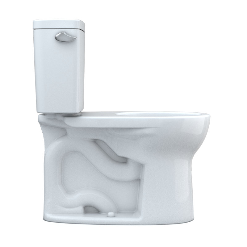 TOTO® Drake® Two-Piece Round 1.6 GPF Universal Height TORNADO FLUSH® Toilet with CEFIONTECT®, Cotton White, Cotton