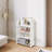 Carved 4 Tier Narrow Shoe Rack, White Composite Board Entryway Shoe Storage Organizer