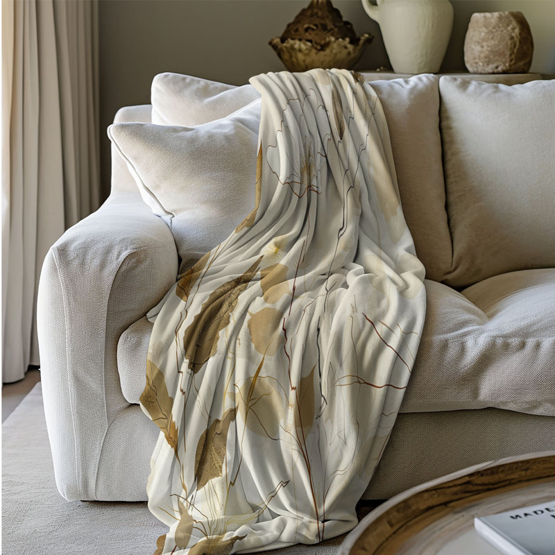 Abstract Boho Designs - Couverture sherpa de qualité supérieure 1 pièce, Grand lit