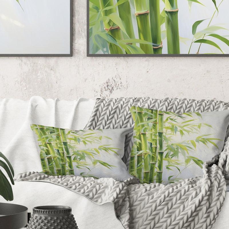 Bamboo Romantic Dream VI - Bamboo Printed Throw Pillow