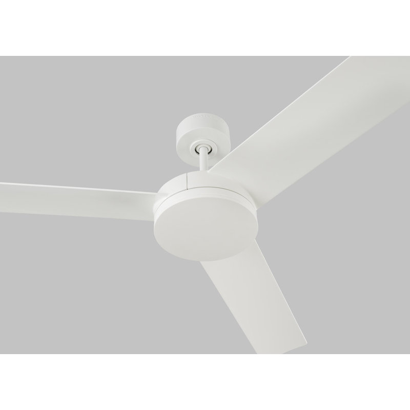 56'' Cirque LED Standard Ceiling Fan with Remote Control and Light Kit Included, Matte White