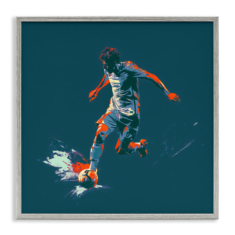 «Winning Soccer But», estampe numérique encadrée par Lazar Studio, Estampe numérique Farmhouse, H 17 po x l 17 po