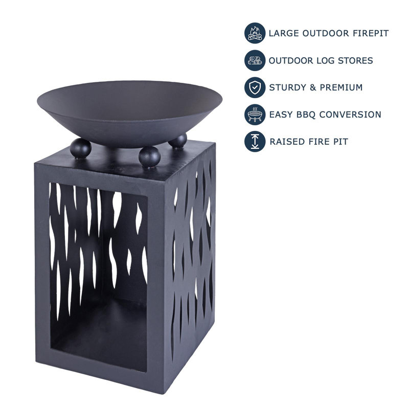 Andris Column Steel Wood Burning Smokeless Fire Column