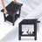  HDPE 22.75”W Shower Bench Moisture-proof and Mildewproof Shower Stool 350lbs Capacity Towel Rack With Non-slip Design and Storage Shelf,Black