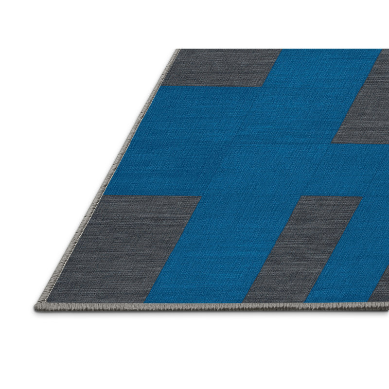 Tapis botanique brun lavable à la machine, Rectangle 2 pi x 3 pi