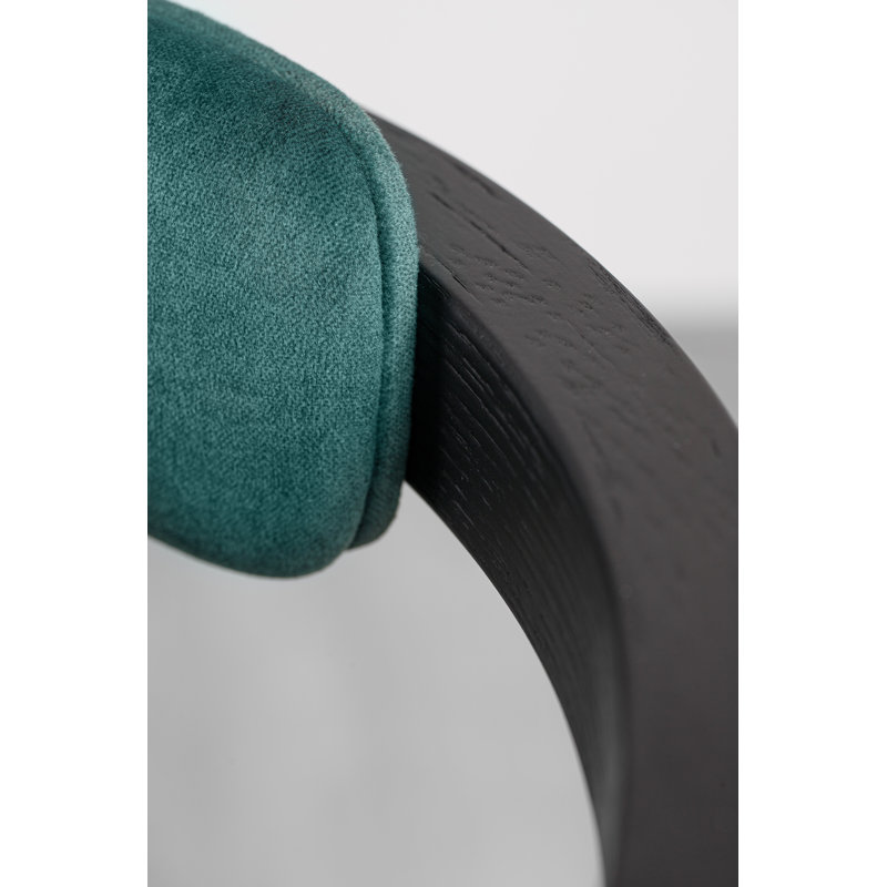 Ellis Dining Chair, Green, Black