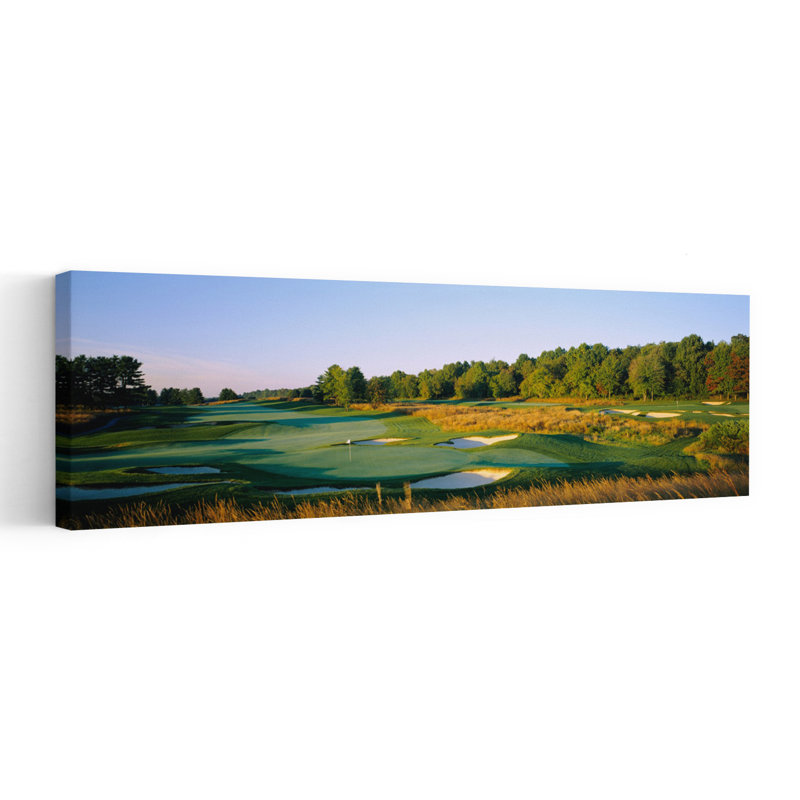 Trees On A Golf Course Four Streams Golf Club Beallsville Maryland USA by Chris John/PDI - Wrapped Canvas Panoramic Print