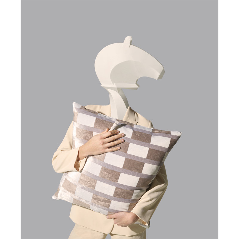 Root Square Pillow Cover & Insert, Square 20", Pearl