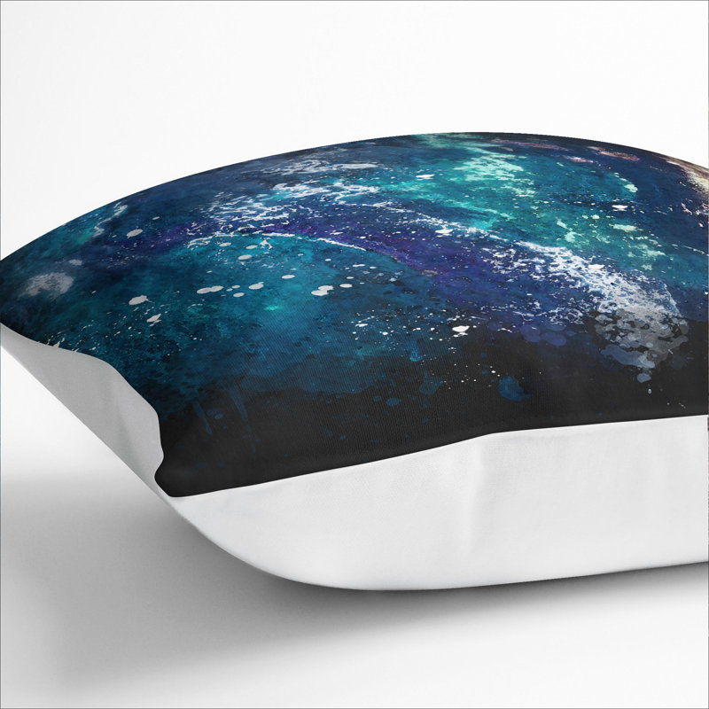 In Awe of the Ocean Scatter Cushion, 55cm H x 55cm W x 20cm D, White