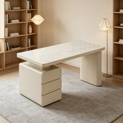 Modern Durable Style Rock Slab Countertop Desk