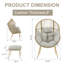 Chaise de hamac de patio avec coussin Azuredee-711777713-711658815