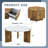 Modern MDF Coffee Table Set with Modular Design & Storage - Versatile Living Room Furniture with Rounded Edges & Anti-Slip Features