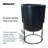 Set of 2 Concrete Effect Round Flower Pots on Metal Stands, Round Indoor Plant Pot Stands for Indoor Plants: D24 H35 cm, with Inner Top D20 cm + D30 H50 cm, with Inner Top D26 cm