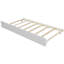 Twin Platform Bed With Rolling Trundle In White - Solid Wood For A Comfortable Sleep Romantic Bedroom Interior-1905797525