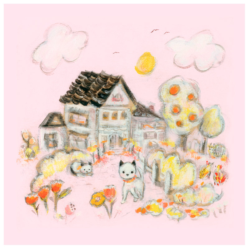 Art sur toile Cats Country Home, H 12 po x L 12 po x l 1,25 po
